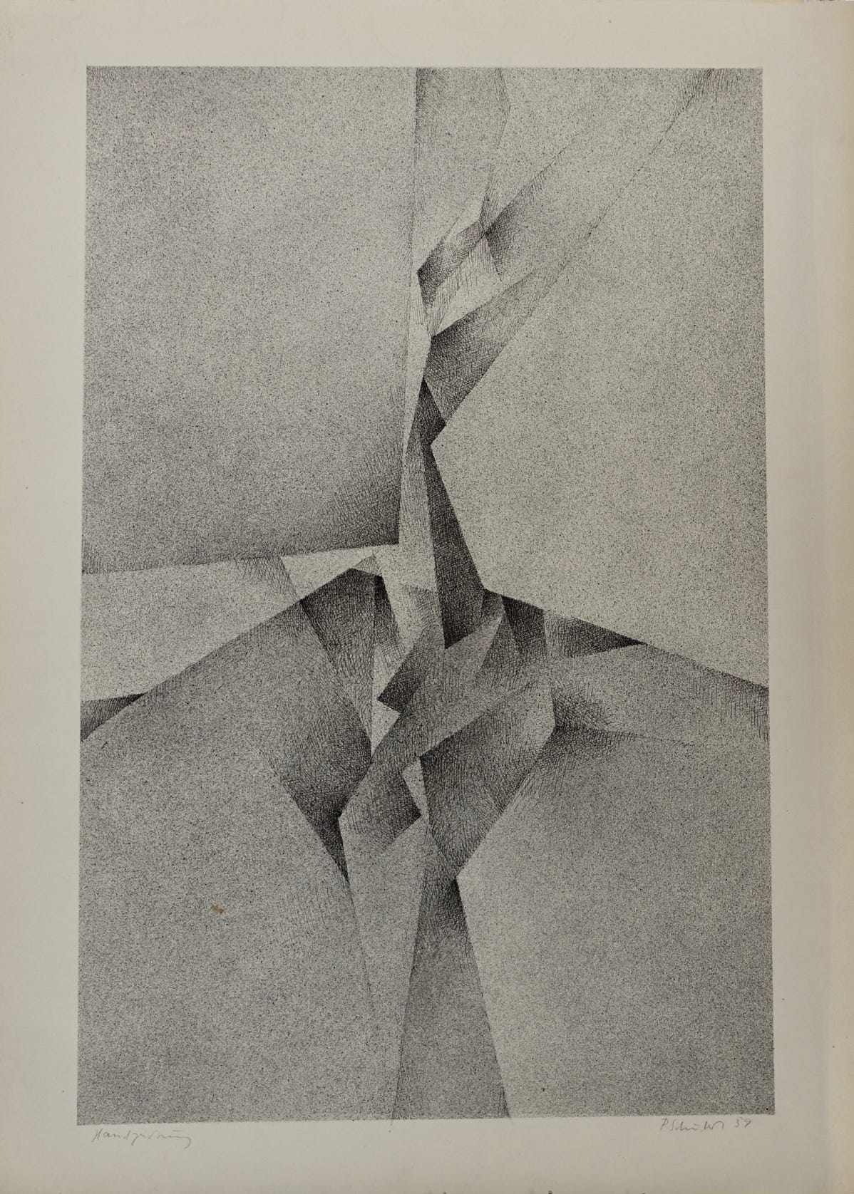 Peter Schubert Handzeichnung 1959