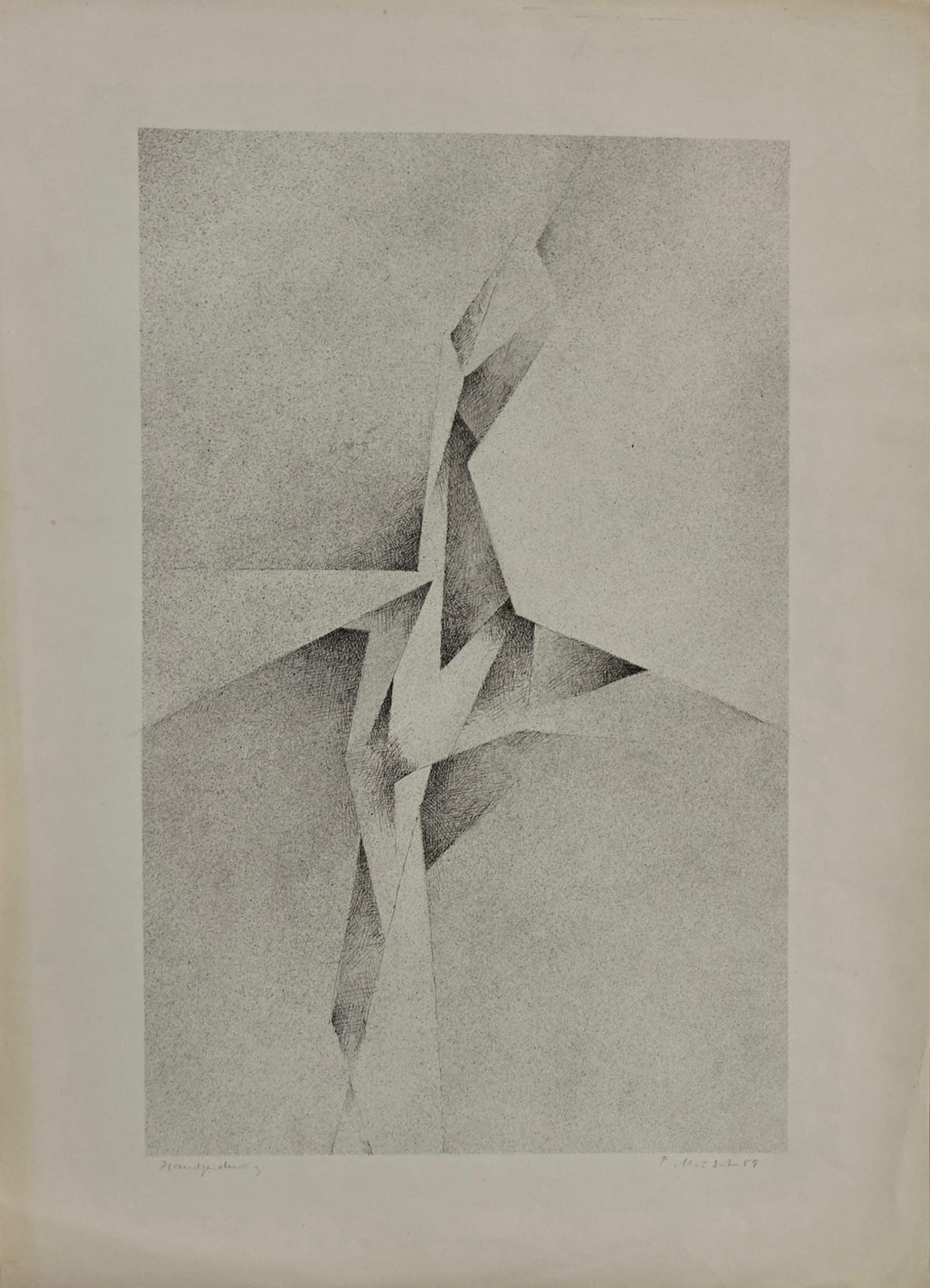 Peter Schubert Handzeichnung 1959